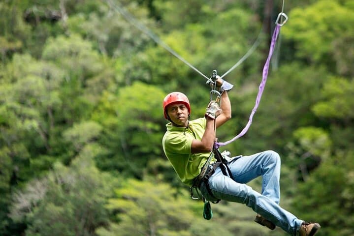 Mega Combo Zip Line Tour and Volcano Hot Spring
