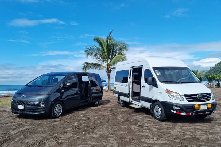 Our modern, spacious vehicles are ready to take you on a comfortable and scenic journey to Manuel Antonio, with plenty of room for you and your group