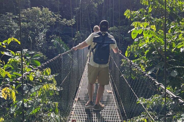 Private combo Hanging Bridges+Volcano Hike+Waterfall+Hot Springs