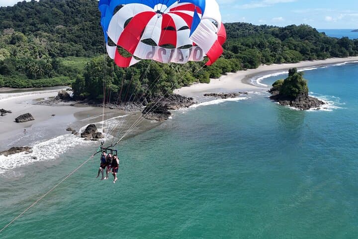 Rainforest meeting a turquoise bay on the Manuel Antonio coast