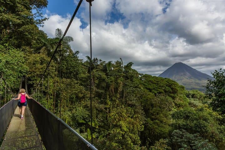 Hanging Bridges +La Fortuna Waterfall+ Arenal Volcano Hike Combo Experience