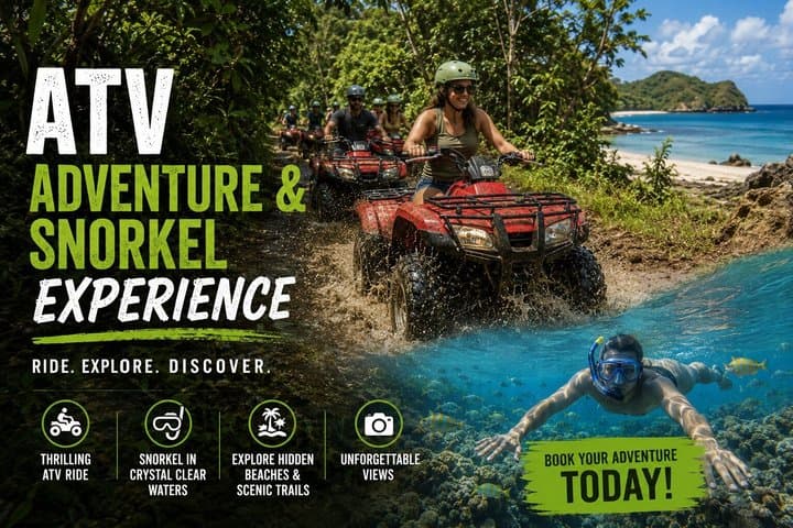 ATV Adventure & Snorkel Experience (Tamarindo, Playa Grande, Flamingo, Potrero)
